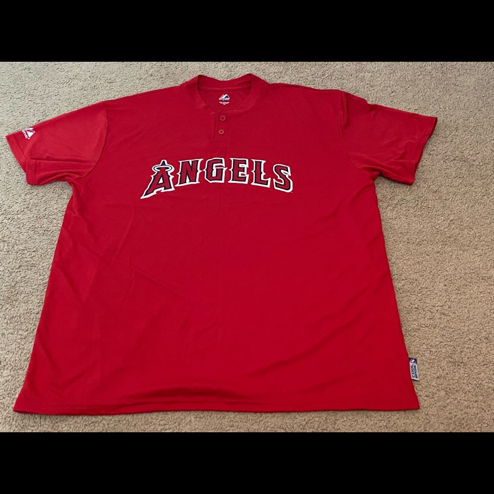 Los Angeles Angels Majestic Cool Base 2-Button Baseball Jersey Men’s Size 2XL